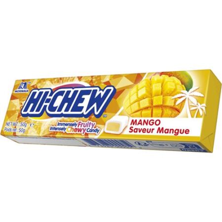 Zak Hi‑Chew Mango 50 g – zachte kauwgom met tropische mangovulling