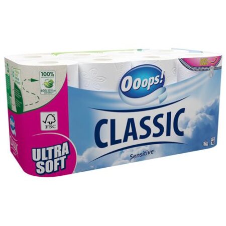 Ooops! Classic Sensitive Toiletpapier 3-Laags 16 Rollen