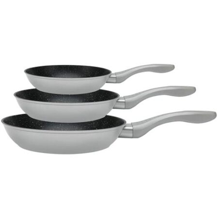 Cheffinger Koekenpannen Set 3-delig Ø20 Ø24 Ø28cm - Grijs