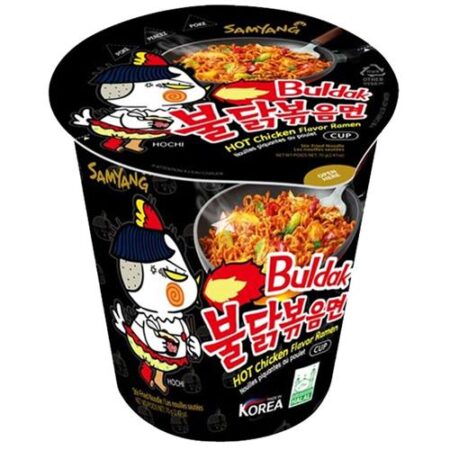 Samyang Cup Hot Chicken 80 g pittige Koreaanse instant noodles
