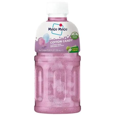 Mogu Mogu Fruitdrank Cotton Candy Smaak 320ml - PET Flesje - Met Nata de Coco