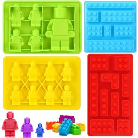 Siliconen lego mal – flexibele mal voor chocoladepoppetjes en legoblokjes