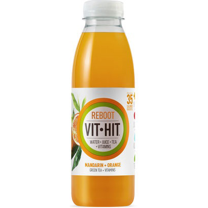 Vit-Hit Reboot 500ml - PET Fles - Sportdrank - Mandarijn & Sinaasappel
