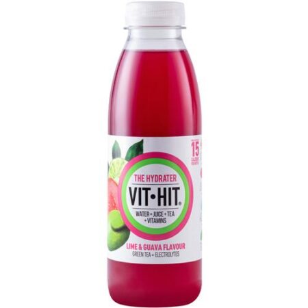Vit-Hit The Hydrater Lime & Guava 500 ml fles – verfrissende vitamine drank met guave en limoen