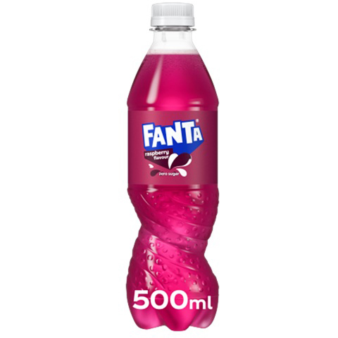 Fanta Raspberry Zero Sugar 500 ml – Framboos Zonder Suiker