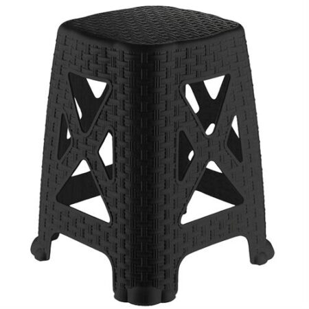 Dunya Rotan Kruk 38x38x46cm Zwart