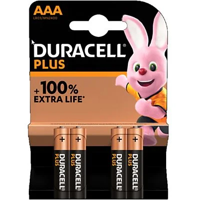 Duracell Plus AAA Batterijen 4 Stuks
