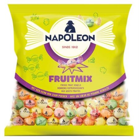 Napoleon snoepen fruitmix 1 kg – harde snoepjes met zachte fruitvulling