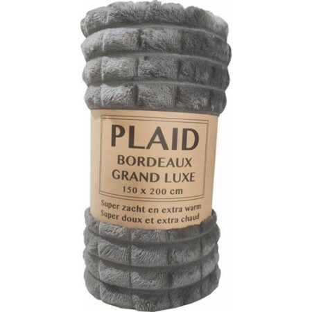 Plaid bordeaux 150 x 200cm - Vison
