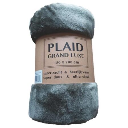 plaid grand luxe vison 150x200cm microfibre 280g 100 polyester super zacht warm