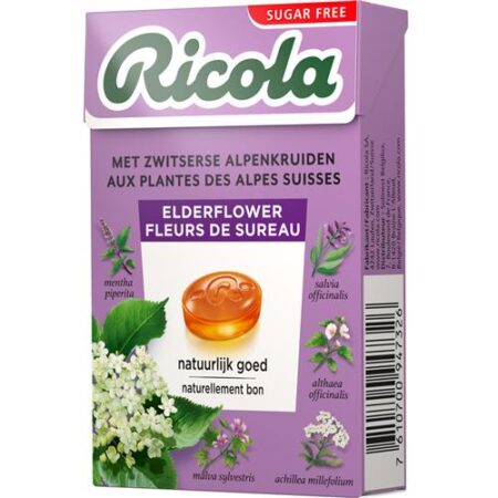 Ricola Elderflower Suikervrij 50g