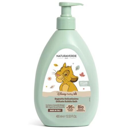 Naturaverde Baby badschuim 400 ml – delicate bubble bath met biologische haver