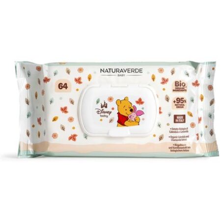 Naturaverde Baby doekjes 64 st – vochtige babydoekjes met biologische kamille en calendula