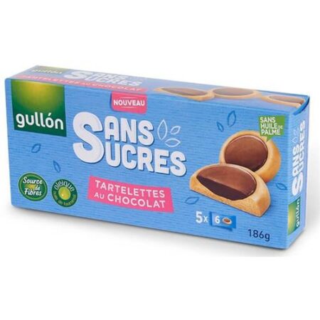 Gullón Tartelettes Met Melkchocolade Suikervrij Apart Verpakt 5 x 37,2g