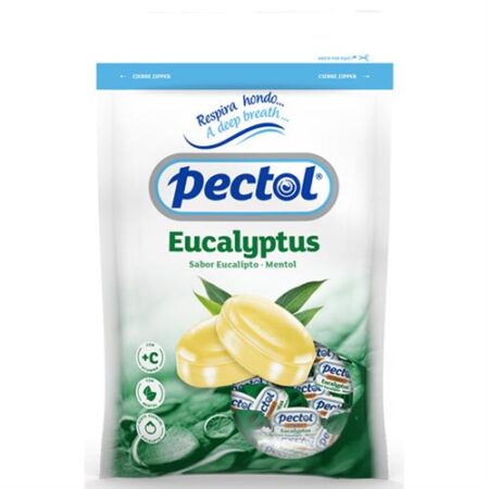 Pectol Keelpastilles Eucalyptus Suikervrij Apart Verpakt 90g