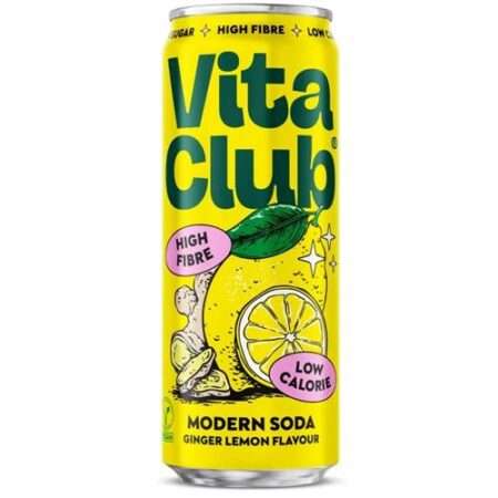 Vita Club Modern Soda Ginger Lemon 330ml – frisdrank met gember en citroen