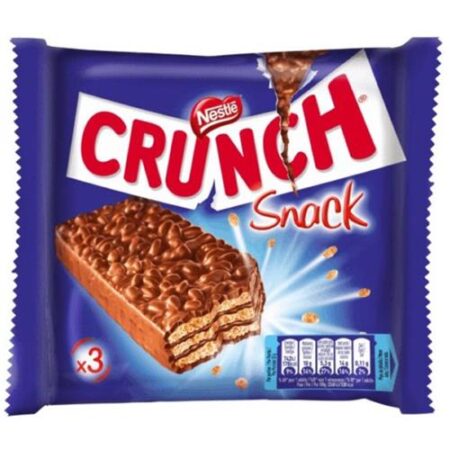 Crunch Snack 3 stuks – knapperige melkchocolade met gepofte rijst