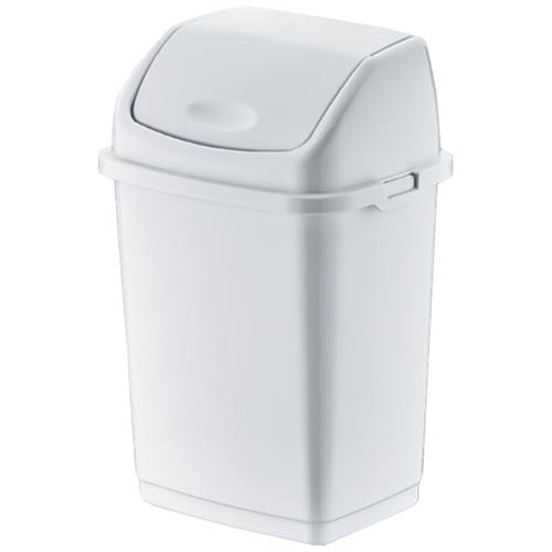 dunya vuilnisemmer 50l wit grote vuilnisbak met klepdeksel kunststof