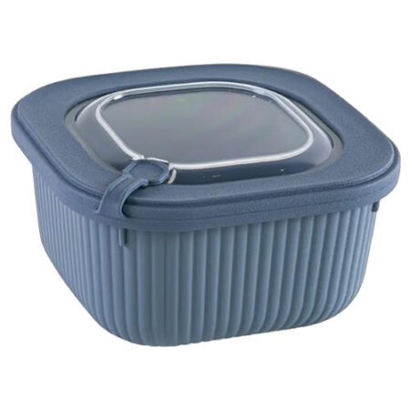 dunya bewaardoos microline 1100ml blauw met deksel en ventilatielipje