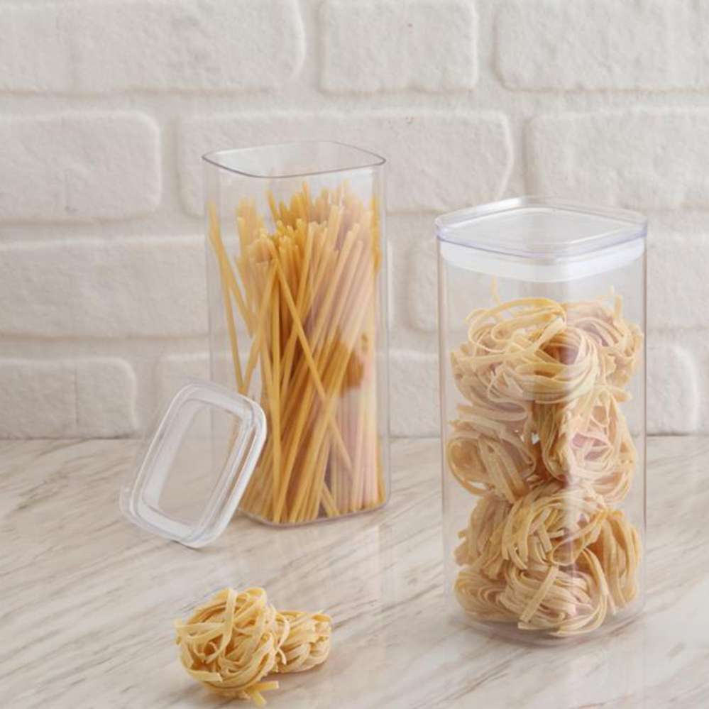 Dunya Lock & Fresh Voorraaddoos Chef 2100ml – Luchtdichte Transparante Voorraadpot - Afbeelding 2