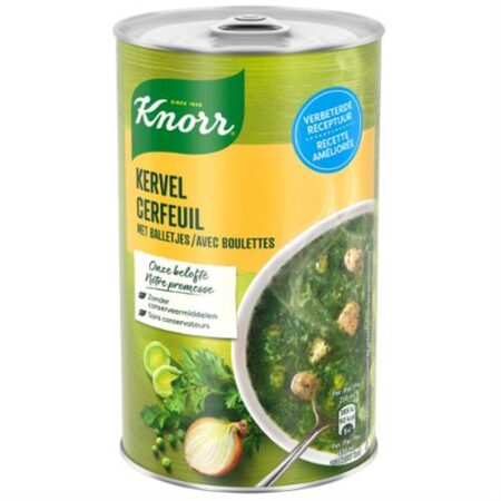 Knorr Kervelsoep met Balletjes 515 ml – soep in blik