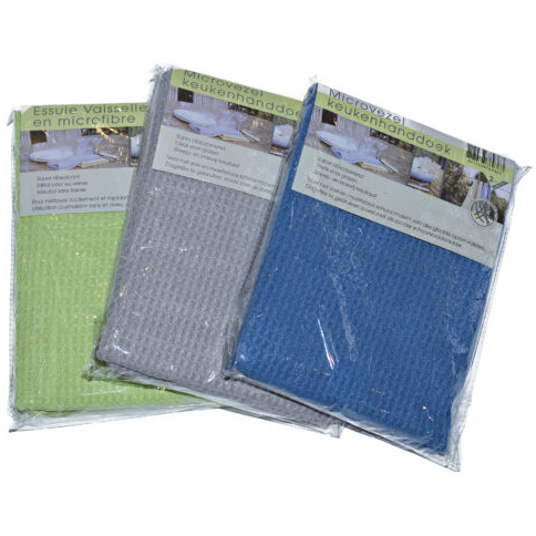 Microvezel keukenhanddoek 2 stuks 50x70 cm – set in verschillende kleuren