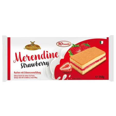 Meister Moulin Cake Met Aardbeicrème 250g - Apart Verpakt - 10 Stuks