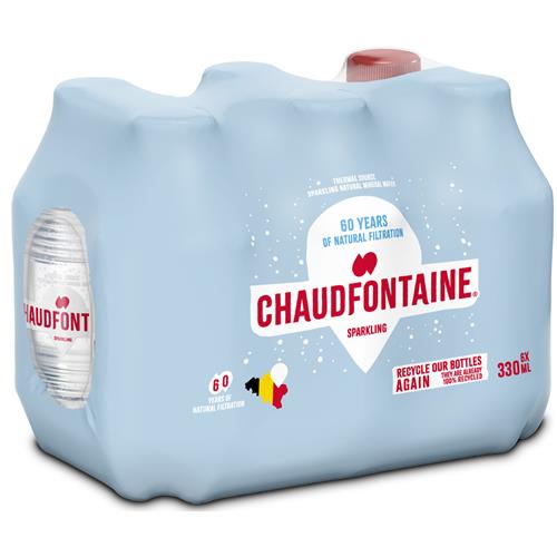 Chaudfontaine Bruisend Water 6x33cl - Natuurlijk Sprankelend Mineraalwater