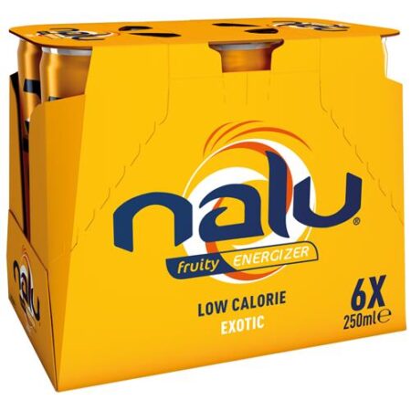 Nalu Fruity Energizer Exotic 6 x 250ml – Sleek Blikjes – Low Calorie