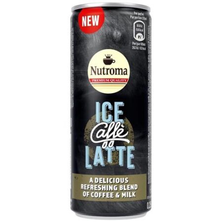 Nutroma Ijskoffie Ice Caffè Latte 250ml - Sleek Blik - Koud Serveren