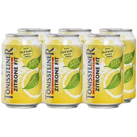 Tonissteiner Zitrone Fit 6 x 33cl – Verfrissende Citroendrank zonder Suiker