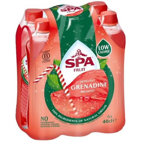 Spa Fruit Grenadine – Limonade – Grenadine Smaak – Bruisend – 6 x 40cl