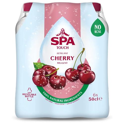 Spa Touch Cherry - Gearomatiseerd Water - Kersensmaak - Bruisend - 6 x 50cl