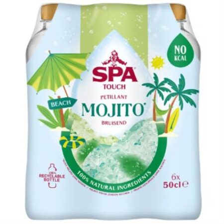 Spa Touch Mojito – Gearomatiseerd Water – Mojito Smaak – Bruisend – 6 x 50cl