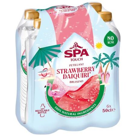 Spa Touch Strawberry Daiquiri 6 x 50 cl – bruisend water zonder suiker