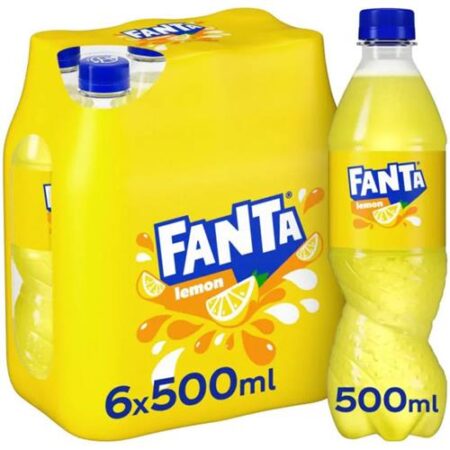 Fanta Lemon 6 x 500ml PET Flesjes - 6-Pack - Citroensmaak