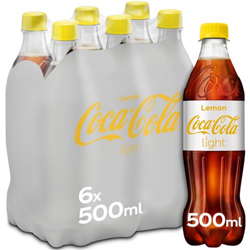 Coca Cola Light Lemon 6 x 500ml - PET Flesjes - 6-Pack