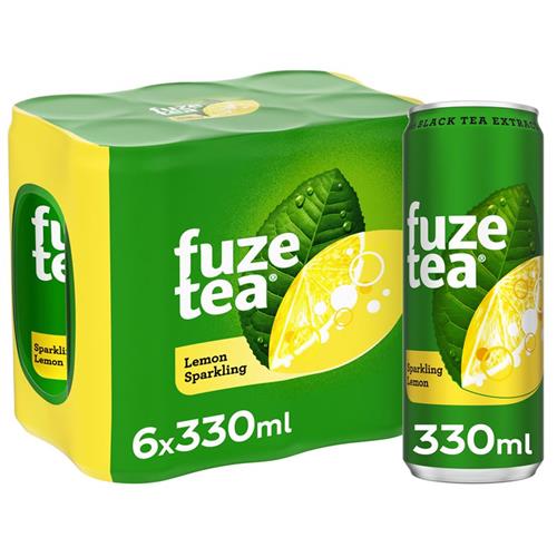 Fuze Tea Sparkling Lemon 6 × 33 cl – bruisende citroen - Afbeelding 2