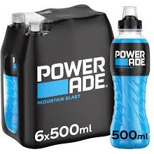 Powerade Mountain Blast 6 x 0,5L PET - Sportdrank Met Vitamine B6