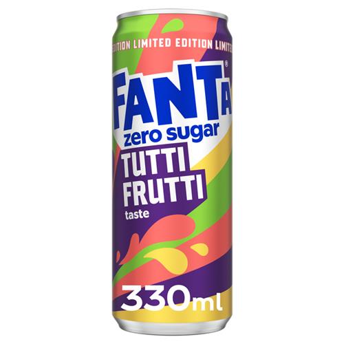 Fanta Zero Sugar Tutti Frutti 330ml – Suikervrije Frisdrank - Limited Edition