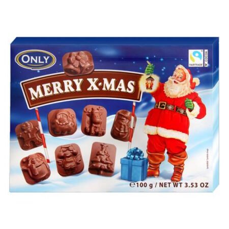 Only Melkchocolade Merry X-mas-figuurtjes 100g