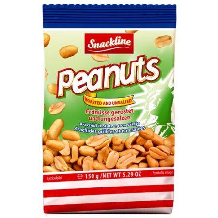 Snackline Peanuts Geroosterd en Ongezouten 150g