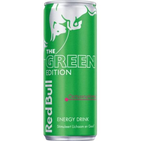 Red Bull Energy Drink 250ml - The Green Edition - Cactusvrucht - Stimuleert Lichaam & Geest