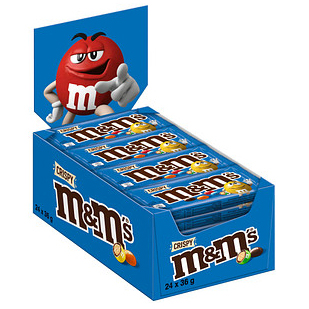 M&M's Crispy 24 x 36g - Display Verpakking - 24 Zakjes