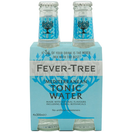 Fever-Tree Mediterranean Tonic – 4x200ml Premium Mixer