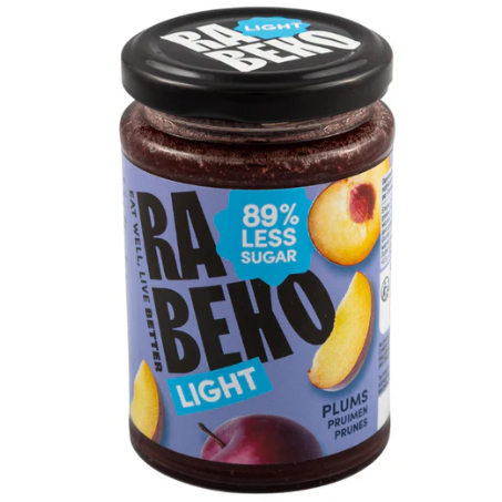 Rabeko Confituur Light pruimen 235g pot