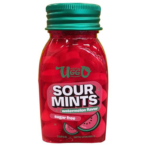 Uggo Sour Mints 45g suikervrij - Watermeloen