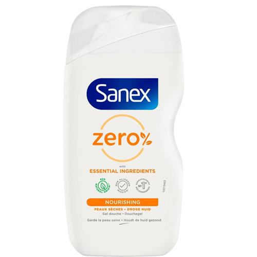 Sanex Douchegel Zero% "Voedend Voor Droge Huid" 500ml - Afbeelding 2