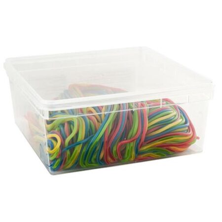 Fruitgummi snoepveters in 4 kleuren 1kg bak