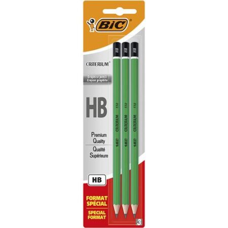BIC HB potloden set van 3 met grafietpunt